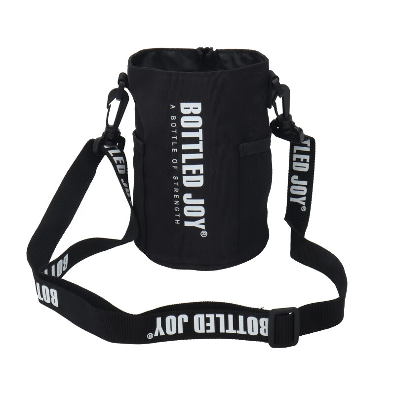 TMJD MISS ton bucket cup set ton ton diagonal cup set large water cup backpack heat insulation anti-scalding super large capacity ton cup bag black suitable for 1L capacity