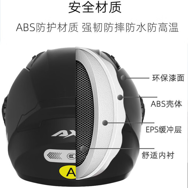 Jinyuetu 3C electric vehicle helmet, motorcycle unisex anti-fog warm winter full-face helmet, detachable neck scarf, new national standard pink (anti-fog double mirror)