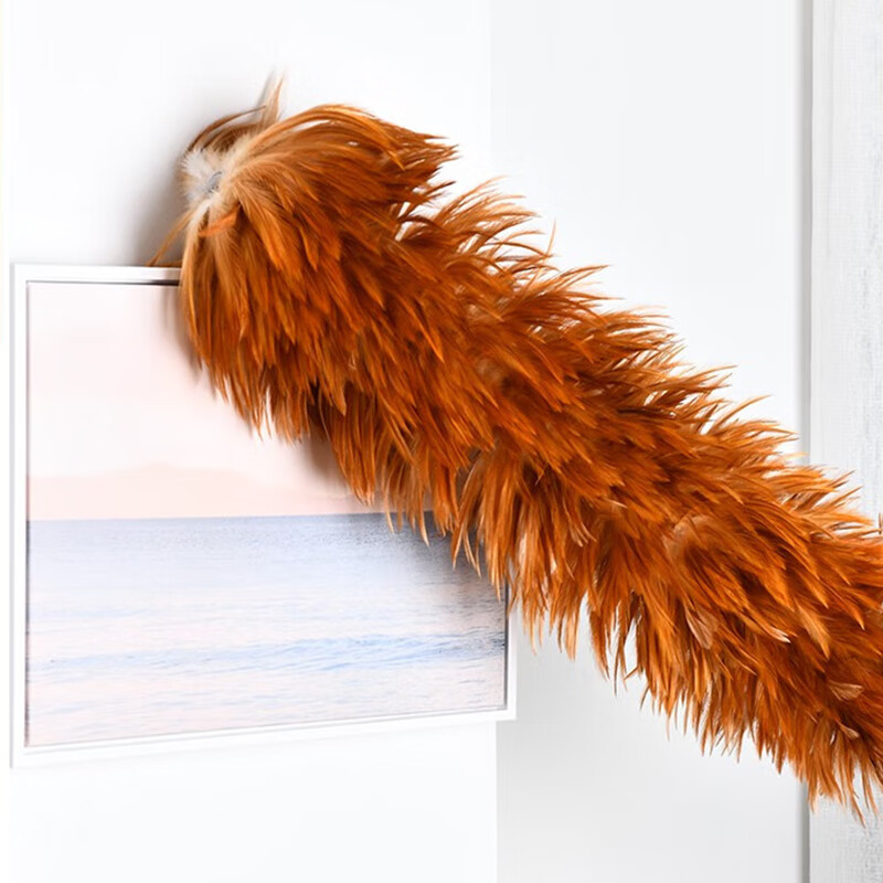 Mandelai feather duster does not shed hair, dust duster, real chicken feather dust sweeper, spider web cleaning artifact