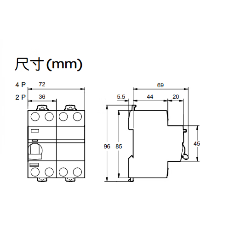 Schneider iID electromagnetic leakage protector series original supports inspection 25A 2P