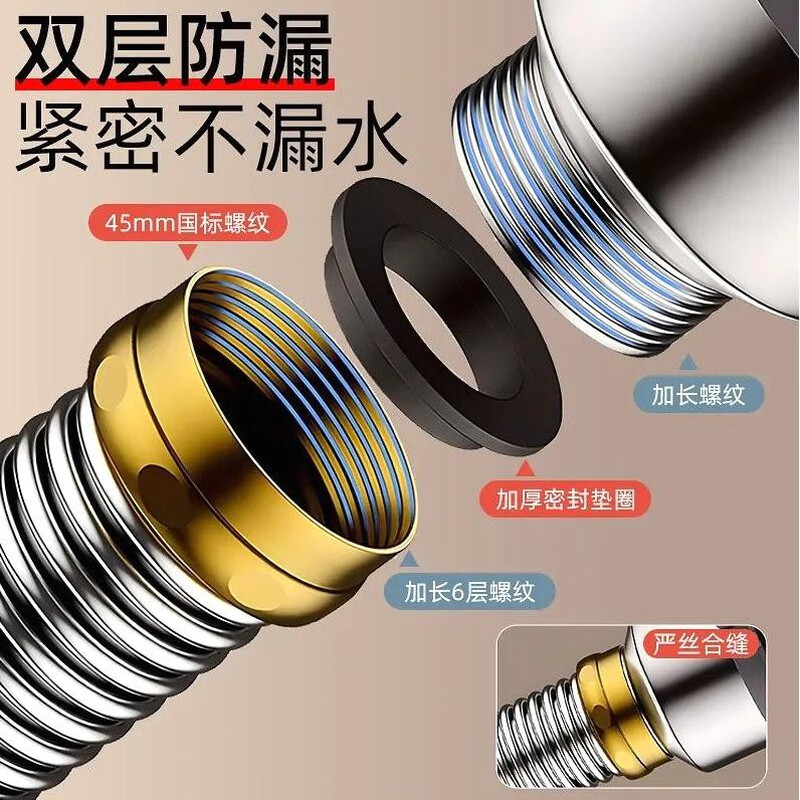 Other Homes Xinghui German imported kitchen thickened stainless steel sink drain pipe accessories wash basin sink drain anti-thick stainless steel 60CM drain pipe