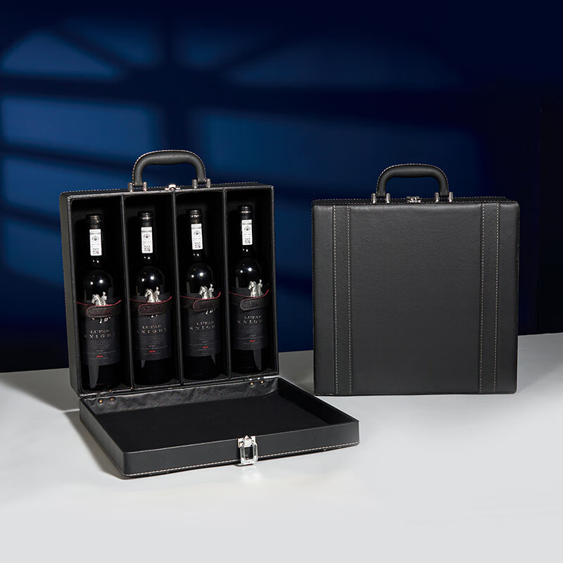 Nanbowan high-end red wine packaging gift box four wine gift boxes custom red wine leather box empty box packaging four wine boxes black four wine utensils (excluding wine)