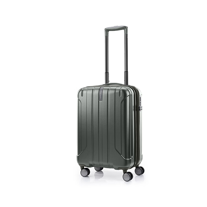 Samsonite luggage, fashionable, large-capacity, expandable boarding suitcase, business travel suitcase, security password box, dowry suitcase AY8, green 24 inches