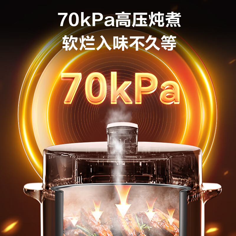 SUPOR 0 coating healthy cooking 6L large capacity fully automatic household electric pressure cooker pressure cooker rice cooker SY-60YC6003 suitable for 6-8 people