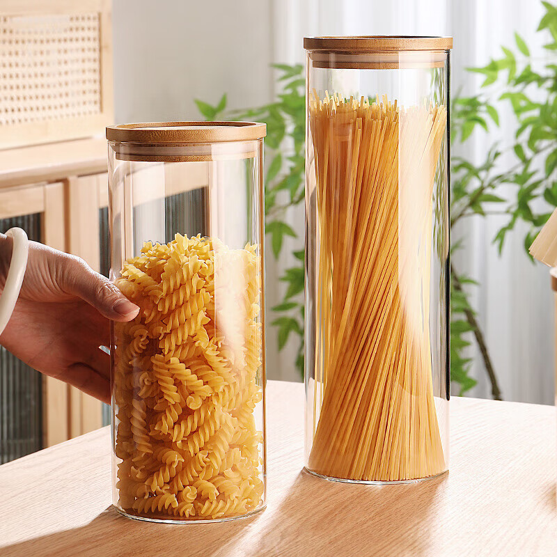 Genasi sealed jar glass bottle food grade tea coffee bean powder storage tank tangerine peel grain storage tank 500ml