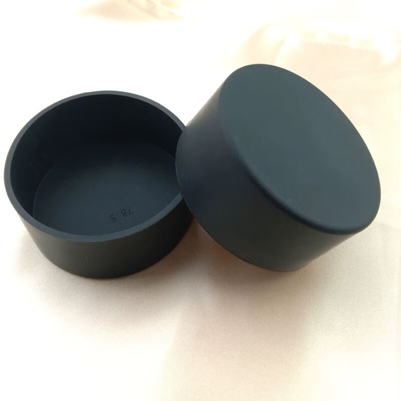 High temperature resistant silicone cap threaded rubber protective sleeve elastic end protective sleeve rubber protective cap insulating sleeve 64mm65 silicone cap A=160mm black
