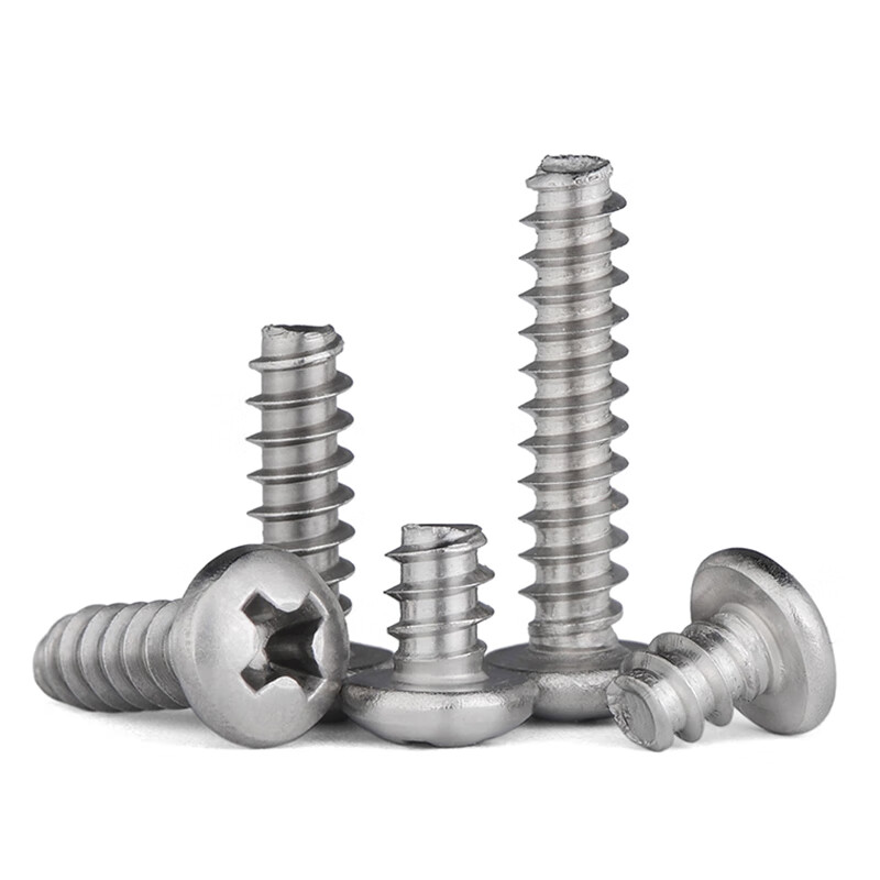 JINGGONG 304 stainless steel round head flat tail self-tapping screws PB pan head flat tail self-tapping screws flat tail self-tapping screws M4*25 20 pieces