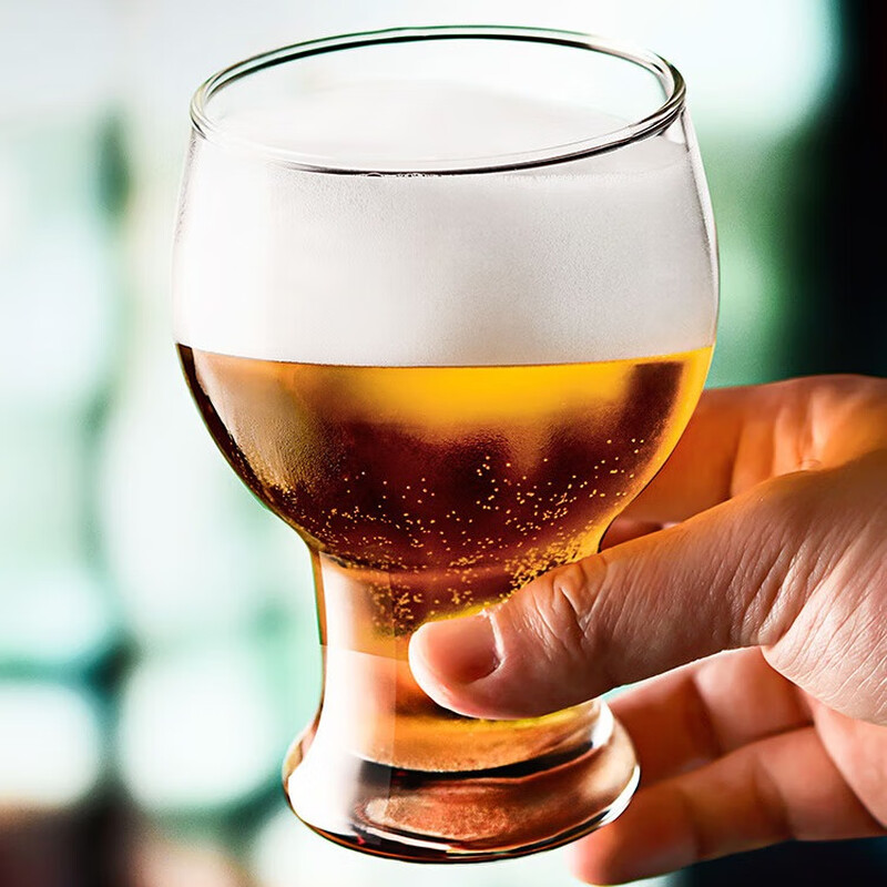 Ouxin imported beer mug home set large thickened glass craft beer mug high-value beer mug set imported craft beer mug 565ml 2 pieces