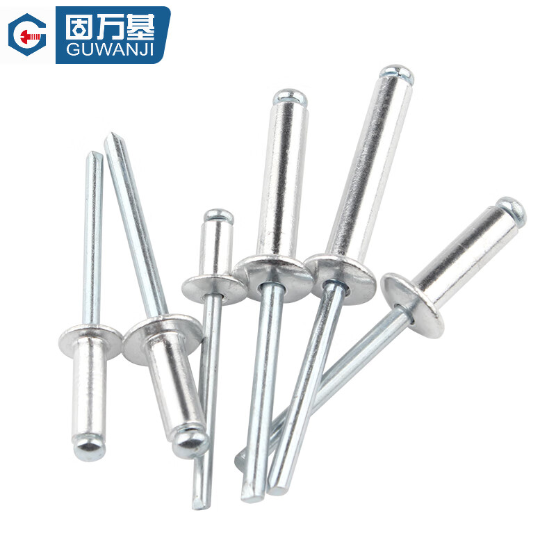 Guwanji aluminum rivets, large brim pull rivets, 304 stainless steel open type round head core-pulling rivets, rivets, core-pulling rivets, aluminum M5x16 (50 pcs)