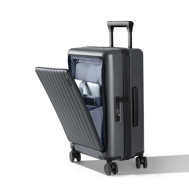 Mijia Xiaomi suitcase 20-inch trolley case can be used for business travel suitcase front opening password box graphite gray