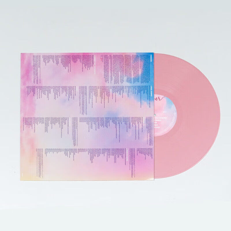 Official Genuine Taylor Swift Vinyl Record Swift Album Lover/Folk Story Changchi/Midnight/Let Go to Love/Confession of Love Lover Lover Pink and Blue Double Color Vinyl 2LP + Lyrics Cover
