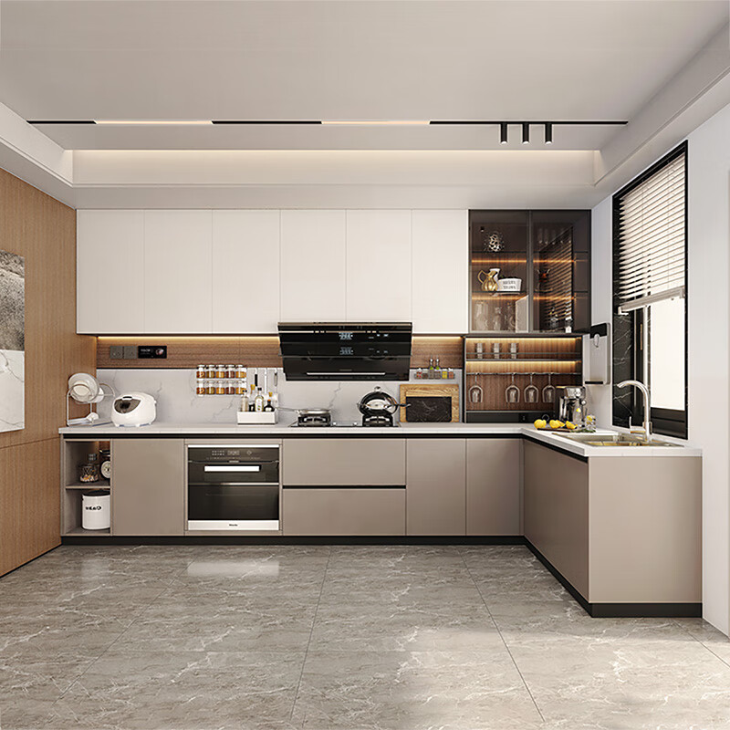 Sophia Cabinet Modern Simple Quartz Stone Countertop Stove Cupboard Integrated Cabinet Kitchen Storage Cabinet Complete