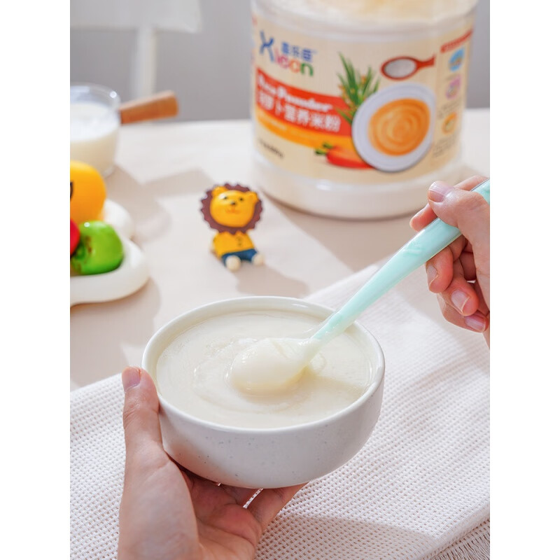 XLECN Baby Rice Noodles 1 Stage Baby Food Complementary Food 2 Stage Nutritious Rice Noodles and Rice Paste 800g Barrel Fine Powder Carrot