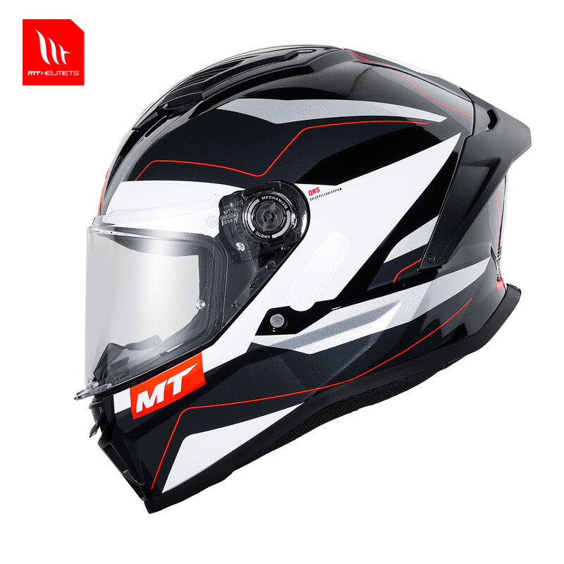 MT HELMETS Stinger 2 Spanish MT motorcycle helmet unisex commuter full-face helmet all-season motorcycle electric vehicle safety helmet white gray red Mick (default transparent mirror) 3XL (recommended 60-62cm)