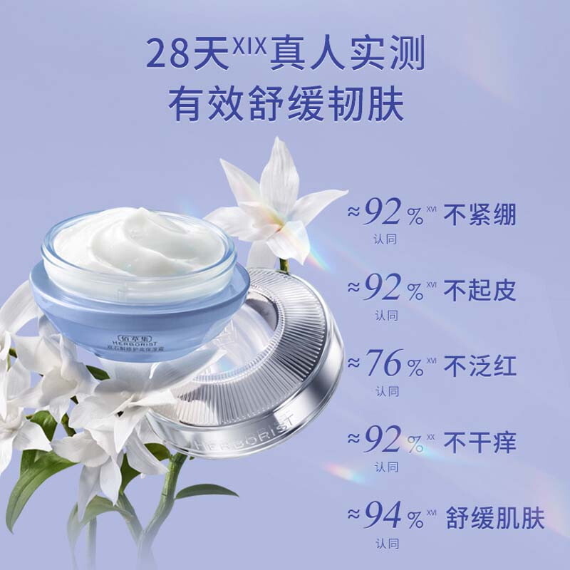 Herborist double dendrobium high moisturizing lotion cream 50g soothing, stabilizing, repairing and hydrating skin care products birthday gift