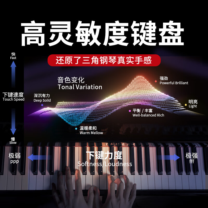 Yamaha (YAMAHA) electric piano CSP150/170 high-end vertical professional hammer adult teaching lighted solid wood keyboard electronic piano CSP150PE paint model + official standard + full set of accessories