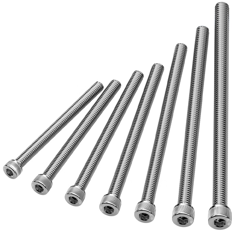 Tianzhuo Hardware Extended M3M4M5M6M8M10M12 304 stainless steel hexagon socket screws cup head full tooth cylindrical head bolts M2*20-100 pieces