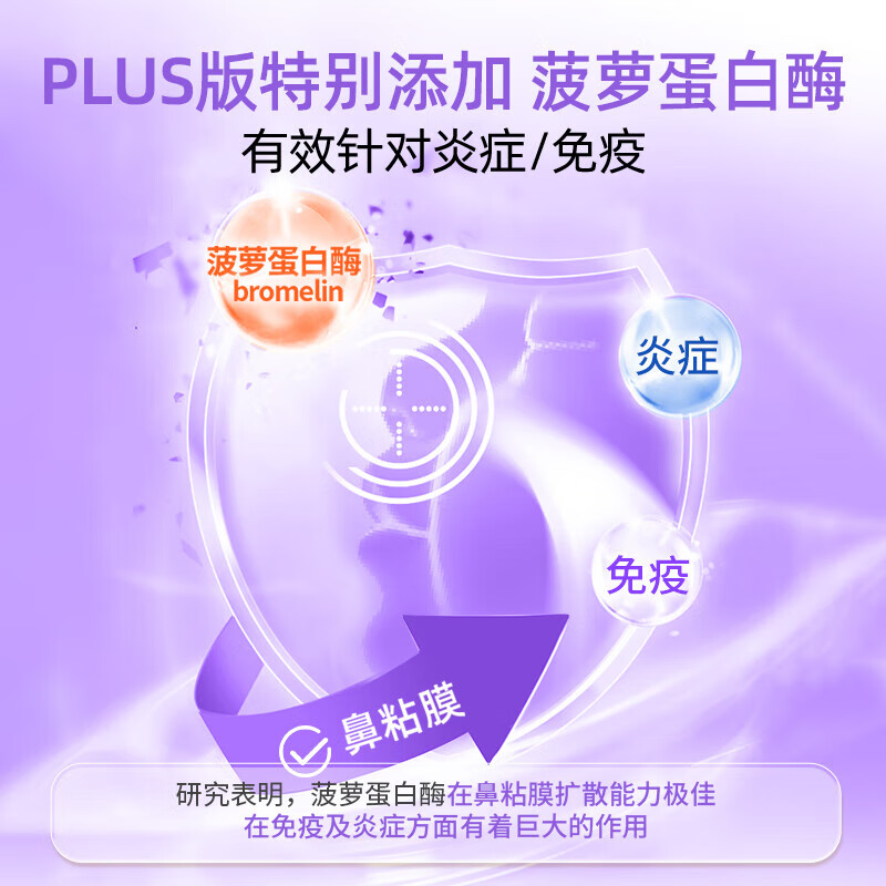 Blue Knight (sun seasons) Good Nose for infants and young children, soothing nose, anti-allergy, Blue Knight gastrointestinal conditioning compound probiotic freeze-dried powder, enhanced version to repair rhinitis and double the effect plus version, 28 bags * 1 box