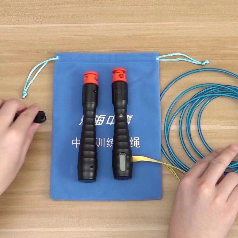 Huihai high school entrance examination skipping rope direct selling price primary and secondary school physical training examination adult professional competition electronic timing counting skipping counting timing model (free battery) examination version