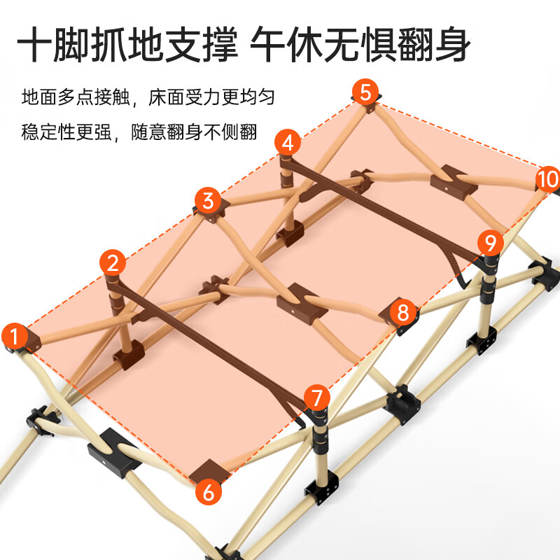 Antarctic Folding Sheet Single Bed Office Nap Break Bed Hospital Accompanying Bed Portable Recliner Outdoor Camp Bed