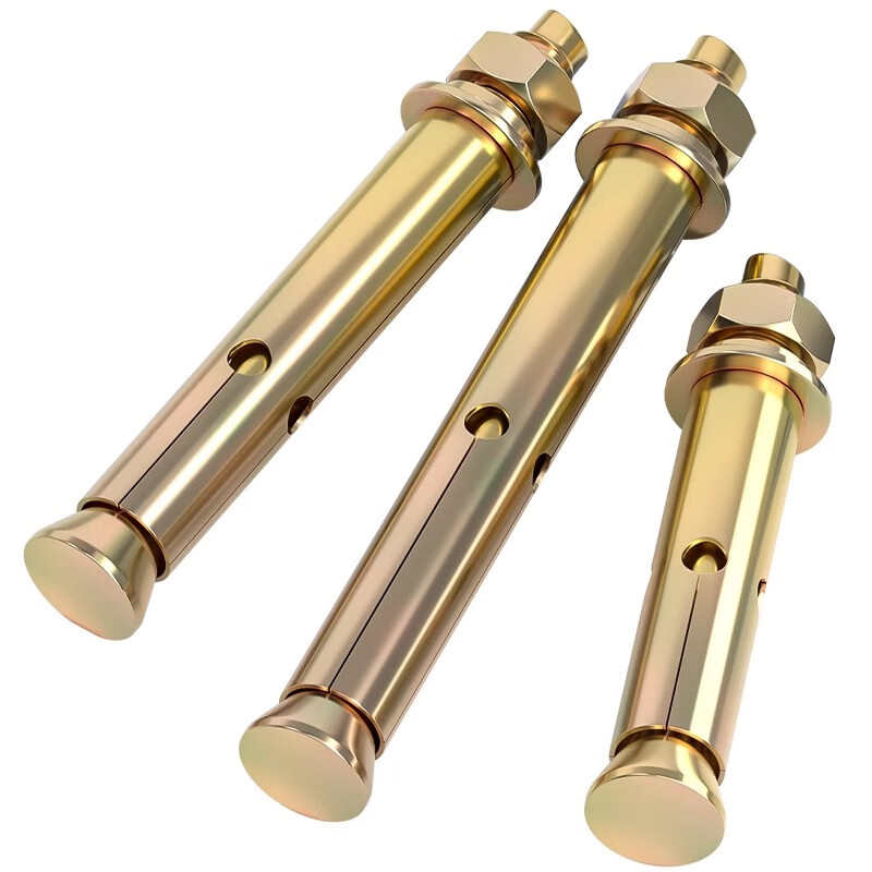 Tianzhuo Hardware National Standard Iron Colored Zinc Plated External Expansion Screw Bolt Small Head Pull Explosive Nail Expansion Pipe MM6M8M10M12M14 Iron Colored Zinc-M6*60-20 pcs