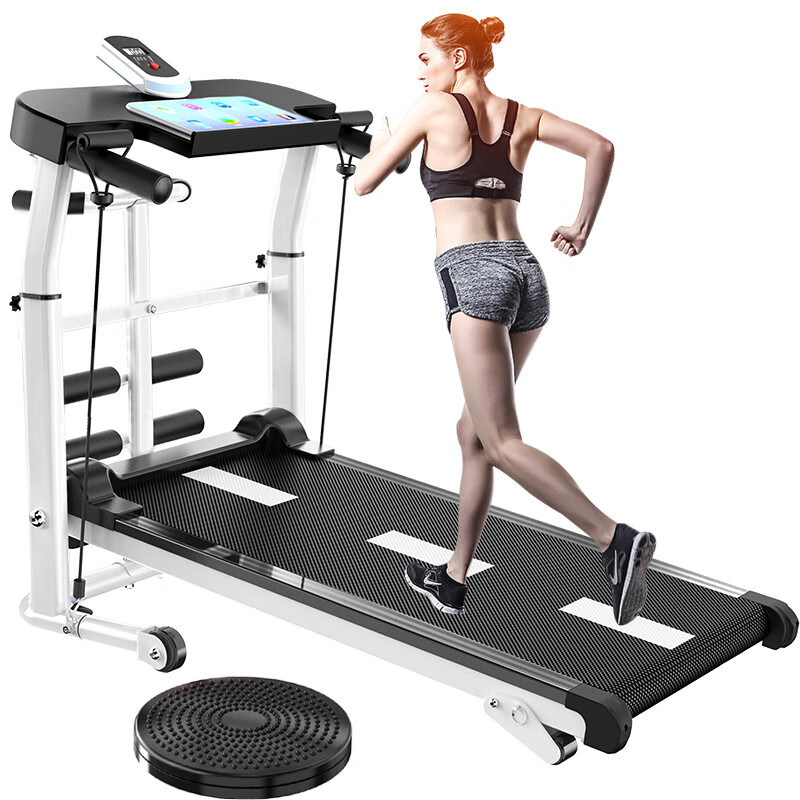 Minghuitong treadmill with a load capacity of 300 pounds, household non-electric walking folding small indoor gym mini mechanical fitness children's model