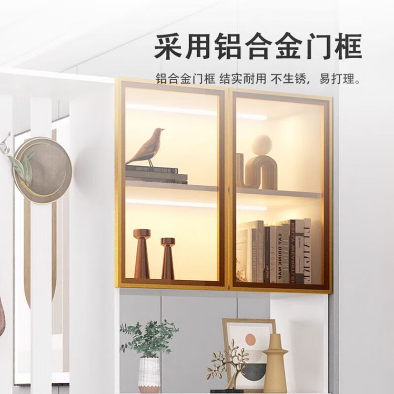 Zhengmu Feng all solid wood entrance cabinet shoe cabinet integrated entry modern simple living room screen partition cabinet multi-functional wine cabinet storage light luxury gray 120 ecological solid wood board default left stool