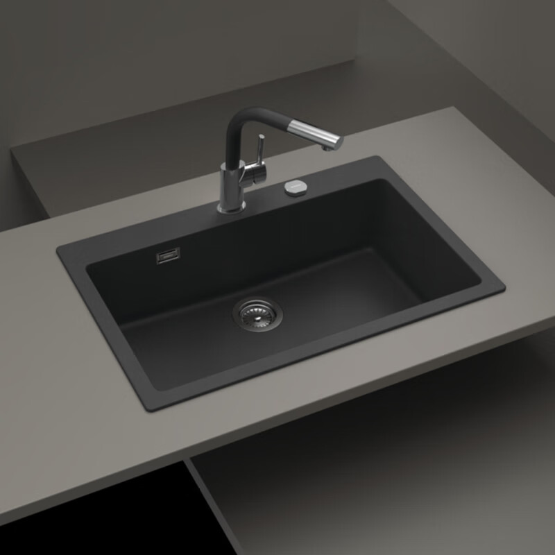 SCHOCK Third Generation Kitchen Sink German Granite Large Single Sink Wash Basin Signus N-100XL with Desktop Control Bronze Bronze Brown