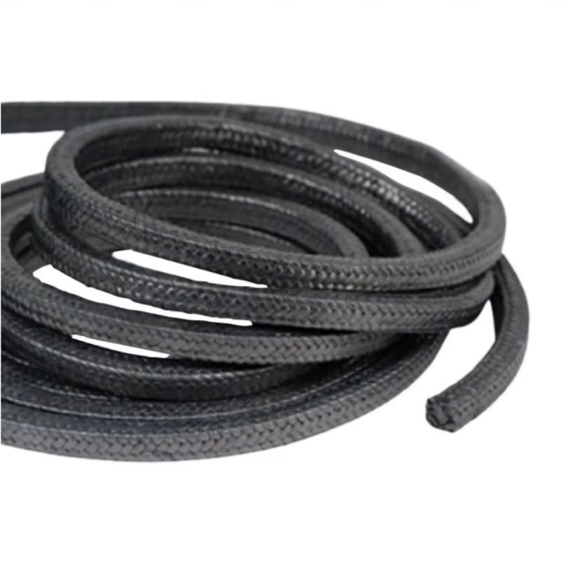 Sennaide graphite packing wire reinforced wear-resistant high temperature and high pressure flexible graphite nickel wire valve packing rope 10*10mm one meter (Grade A)