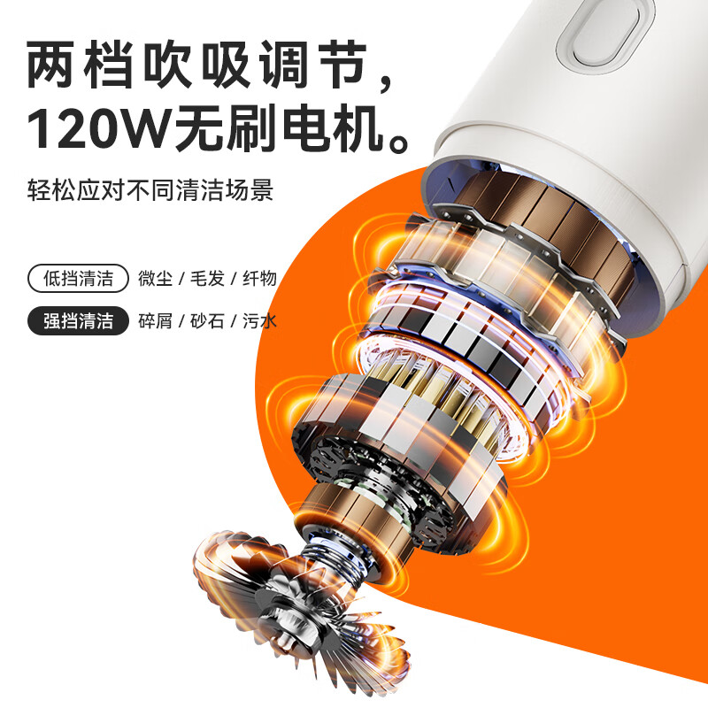 HELLOLEIBOO Car Vacuum Cleaner High Suction Handheld Home Wireless Suction High Power Car Desktop Multi-Function