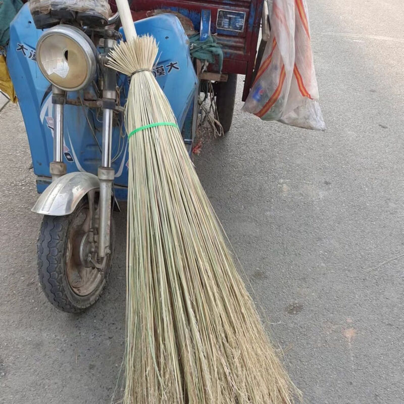 Yue Changsheng splendens big broom sanitation worker big broom construction site Datou Road courtyard property school breeding farm Q1SN 2 pieces of splendens broom 1 enlarged and lengthened splendens broom