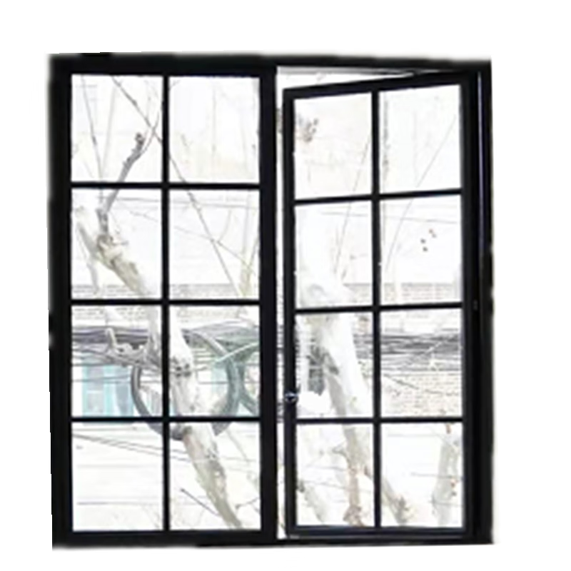 Yaotian customized French American iron art indoor living room loft lighting lattice window partition decoration fake window Changhong glass width 80 height 120 with transparent tempered glass