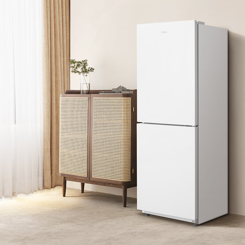 Midea 181 liter two-door refrigerator white two-door small living room home refrigerator rental dormitory bass energy-saving low noise can be refrigerated and frozen does not occupy an area MR-190E