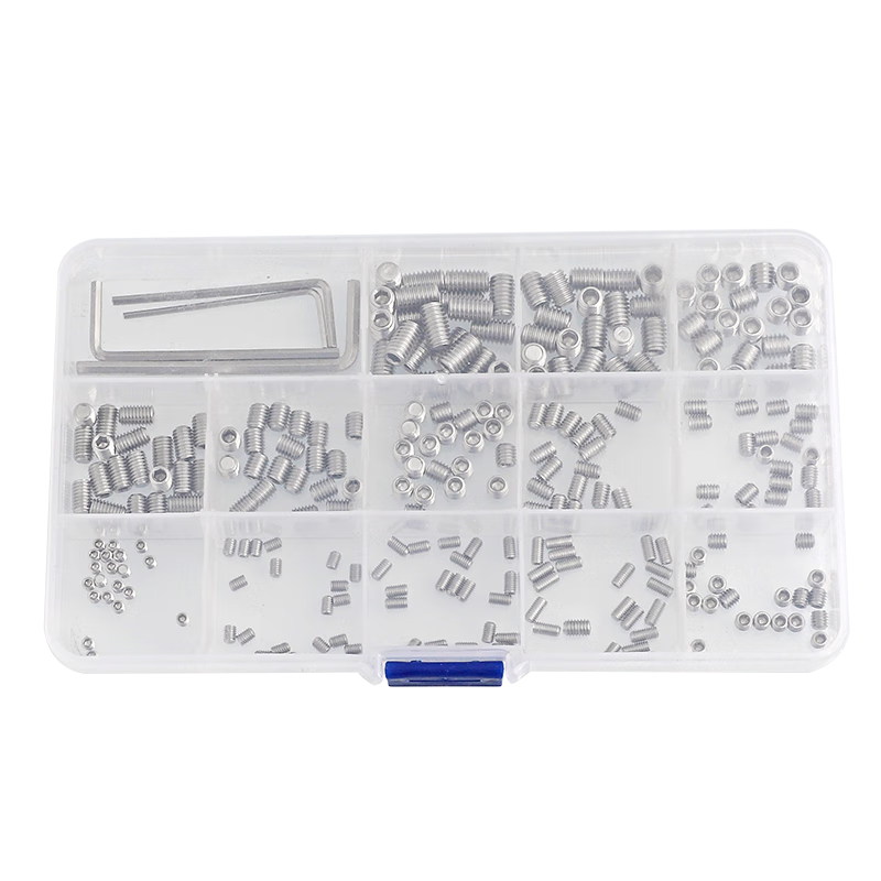 Tianzhuo Hardware Tip/Flat End/Concave End Set Screw Set Hexagon Headless Screw Top Screw Machine M3M4M5M6 304 Flat End Set Screw Set One Box