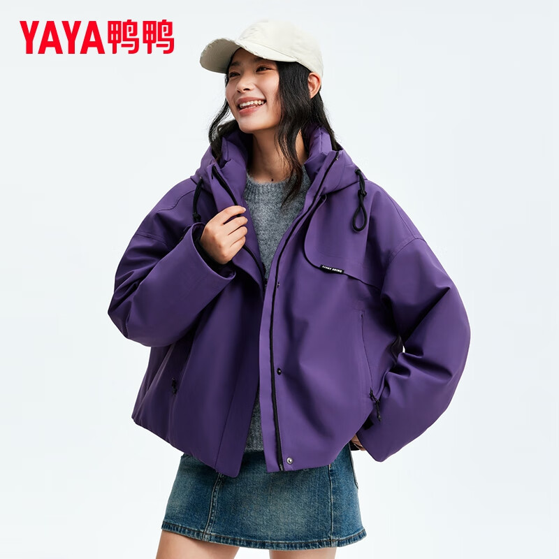 Yaya (YAYA) Tong Liya's same style short down jacket for women 2025 autumn and winter new fashion casual retro workwear jacket