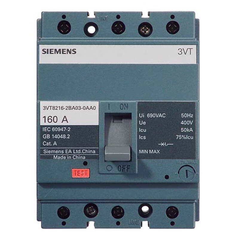 Siemens plastic case circuit breaker 3VT8216 main open 8110 air switch 100A160A250A400A630A 3VT8630N3P630A