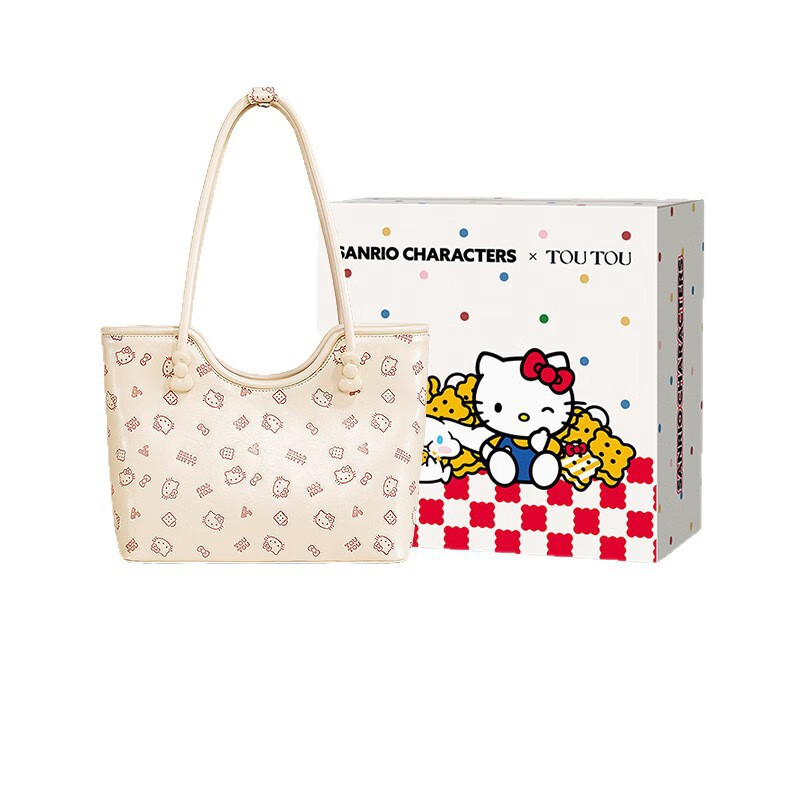 Other TOUTOU hellokt tote bag printed kt vegetable basket hand-held messenger bag female birthday gift strawberry pink (hand-held)