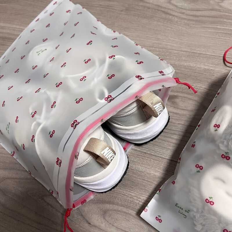 Shoe storage bag drawstring cute ins travel convenient dustproof and moisture-proof drawstring packing moving bag can hold 5 bags