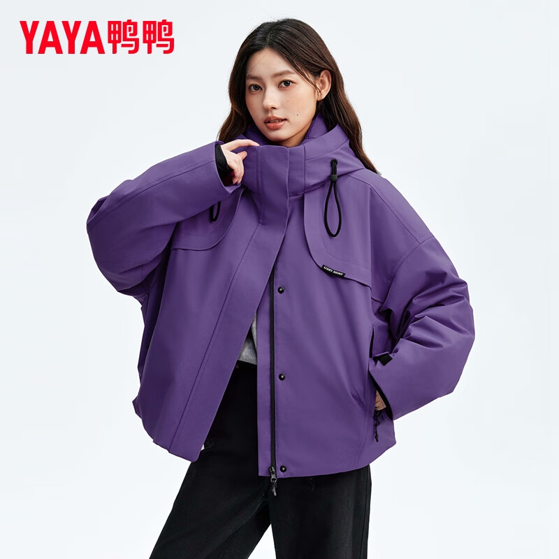 Yaya (YAYA) Tong Liya's same style short down jacket for women 2025 autumn and winter new fashion casual retro workwear jacket