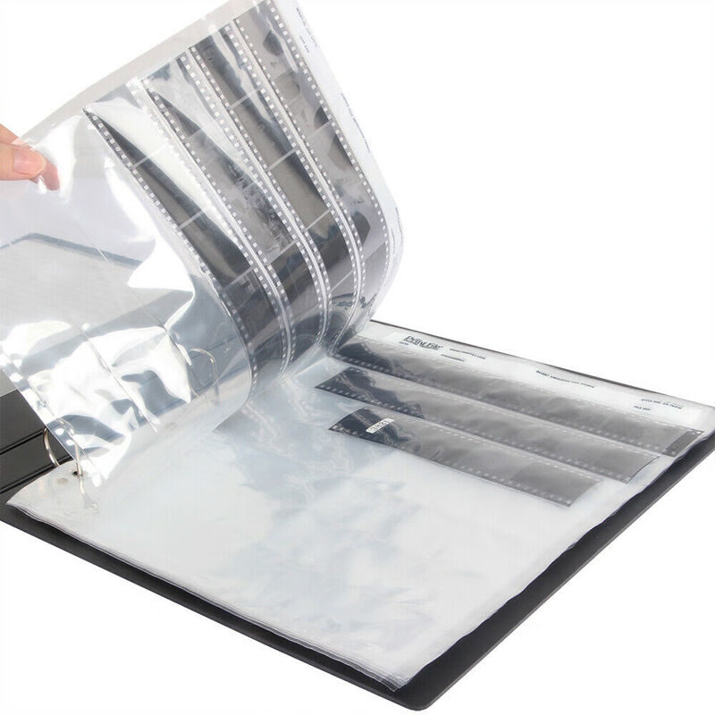 CLCEY film negative album, acid bag-free storage box, dust-proof, long-term archiving, compatible body accessories, 120 acid-free bags, 50 sheets per pack