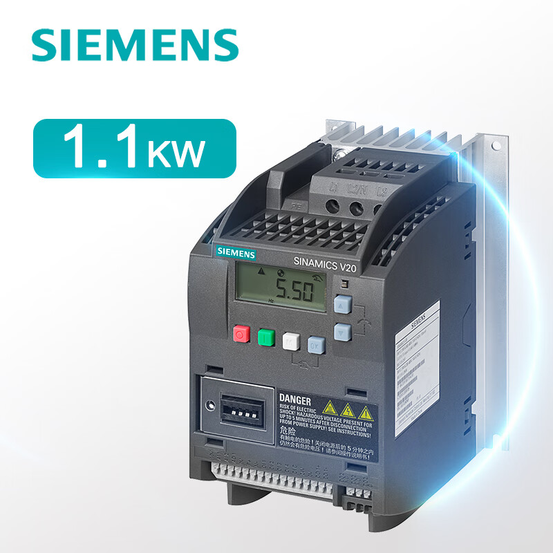 New Siemens inverter SIEMENS V20 three-phase/single-phase 6SL3210 universal frequency conversion 1.1KW 6SL3210-5BE21-1UV1