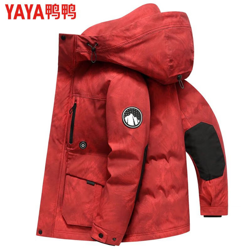 Duck duck Wang Yibo same style down jacket for men and women 2025 new winter thickened hooded work jacket trendy top