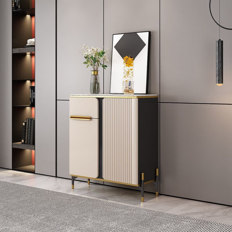 Guen light luxury slate multi-functional package installation sideboard wine cabinet kitchen cupboard restaurant wall multi-layer entrance storage cabinet self-installation length 100 thick 35 height 200