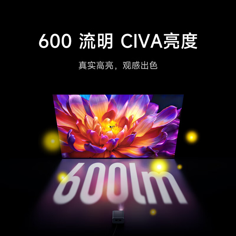 Xiaomi (MI) REDMI Projector 4 Pro Home Projector Smart Home Theater 600 Lumens CVIA Brightness Dual 8W Speakers + Passive Board MEMC Dynamic Compensation REDMI Projector 4 Pro