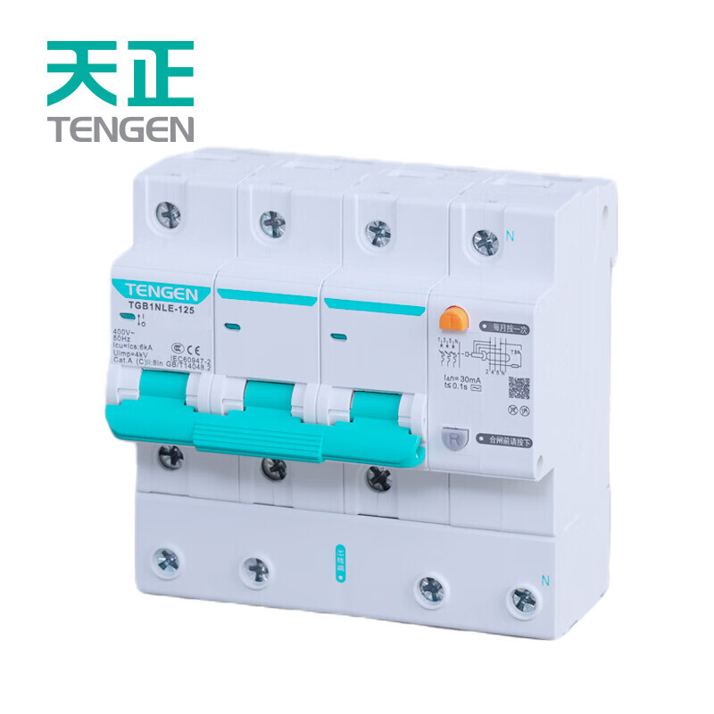 Tianzheng Electric TENGEN air switch leakage protection circuit breaker TGB1NLE series 125A D type 63A 3P+N