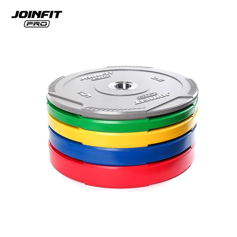 Jieyingfei barbell PRO version large hole rubber bell plate Olympic bar hand-grabbing barbell plate competitive weight plate squat weightlifting fitness 10 kg (single piece) PRO competitive model