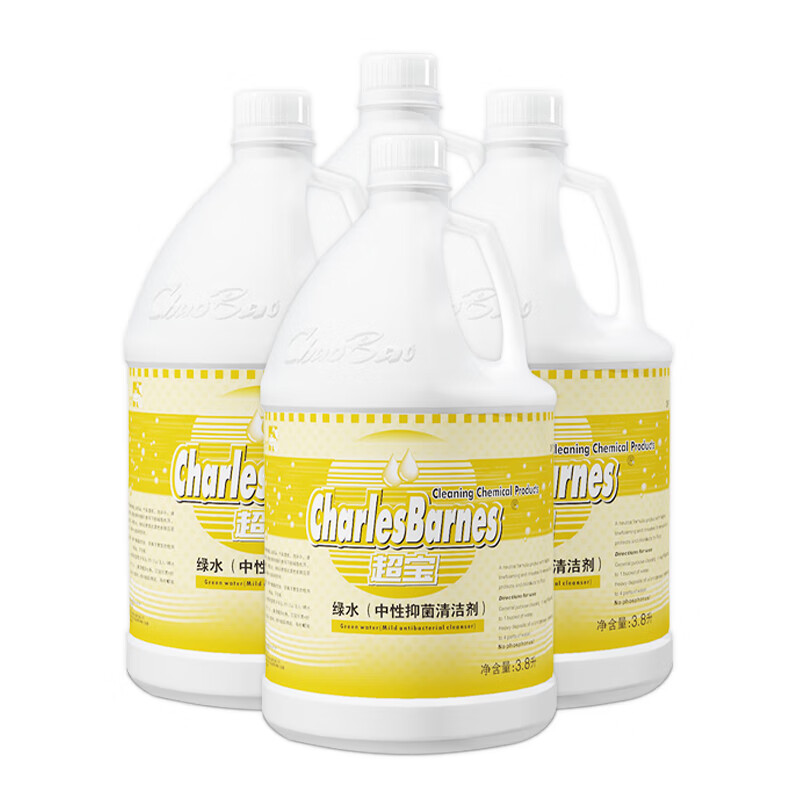 Super Green Water Neutral Bacteria Cleaner 3.8L Large Barrel Floor Cleaning Powerful Decontamination Liquid Ceramic Tile All-Purpose Cleaner Super Green Water Neutral Bacteria Cleaner/Box of 4 Bottles (Tools Included)
