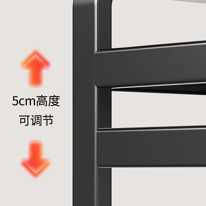 Nifeng kitchen storage rack telescopic microwave oven rice cooker storage rack household multi-functional countertop appliance storage rack double layer bold telescopic 38-64cm single rack