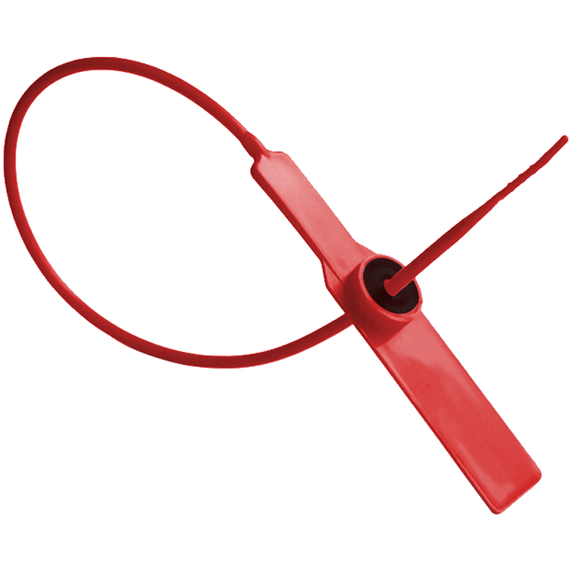 Ansery plastic seal, disposable plastic seal, logistics anti-theft seal, container security seal, total length 28cm (pack of 100) red 23484