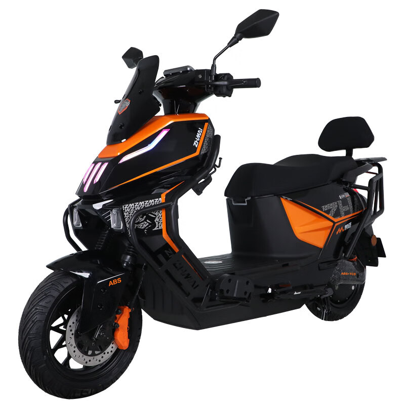 LEOSAM Zhimai Electric Motorcycle SF90 Design Speed 78+km/h 72V32Ah Long Range Intelligent Central Control Battery Motorcycle Double Disc Brake Large Pedal Electric Motorcycle Star Diamond Black